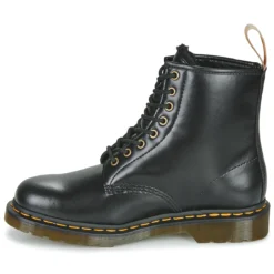 Dr. Martens VEGAN 1460 BLACK NORFOLK Noir -Chaussures Soldes 24883320 1200 D