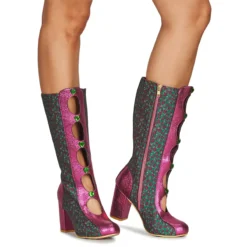 IRREGULAR CHOICE DITSY DARLING Rose / Vert -Chaussures Soldes 25861474 1200 H