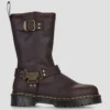 Dr. Martens ANISTONE HI PULL ON BOOT Dark Brown Burnished Waxy Pull Up